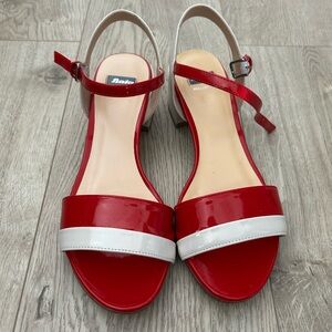 Bata Red and White Women's Sandals